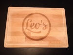 Houten plank met logo