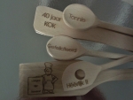 set houten pollepels/spatels